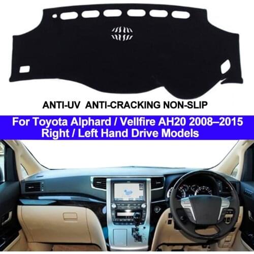 Car Auto Dashboard Cover Dashmat Pad Carpet Dash Mat For Toyota Alphard Vellfire AH20 2008 2009 2010 2011 2012 2013 2014 2015