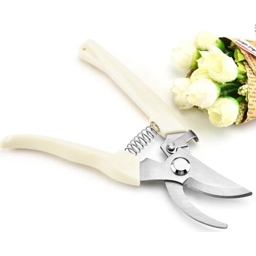 Spring Garden Scissors Pruner Stainless Steel Pruning Shear Labor Saving Mini Multi Function Tree Branch Trimming Tools