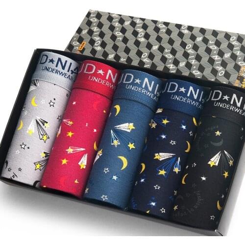 Male Panties Cotton Boxers Comfortable Breathable Mens Underwear Trunk Brand Shorts Man Boxer