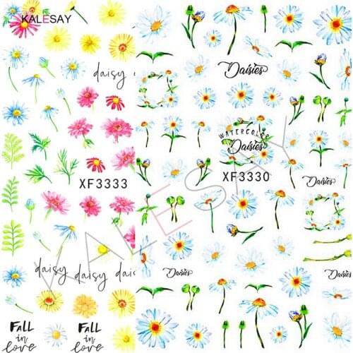 Fashion Daisy Nail Art Sticker Decoration Manicure Design Flower Nail Sticker Art Decal Beautiful Chrysanthemum Decal Nails
