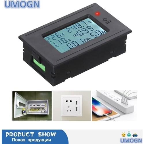2021 New Mini Digital Voltmeter Ammeter AC Panel Amp Volt Voltage Current Meter Tester Dual LCD Display