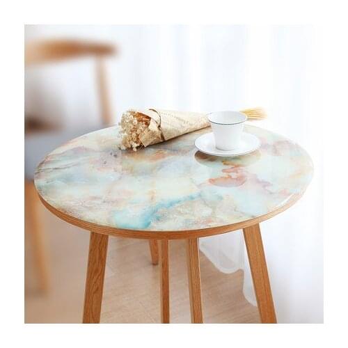 New arrive European-style round tablecloth waterproof, oil-proof, anti-scald, disposable, pvc round household table mat