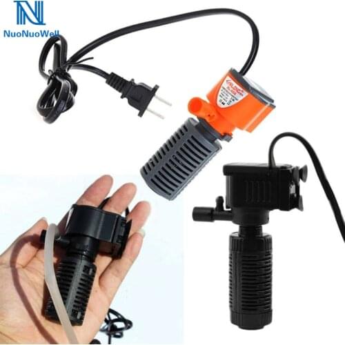 NuoNuoWell 3W Mini Aquarium Filter Oxygen Submersible Water Pump Fish Tank Pump Quiet Efficient EU /AU/US Adaptor