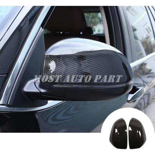 ABS Carbon Fiber Rearview Mirror Trim Cover 2pcs For BMW X5 X6 F15 F16 2014-2018 Car accesories interior Car decoration