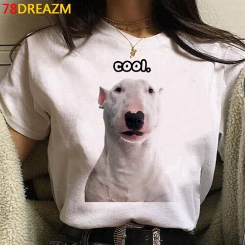 French Bulldog Bull Terrier clothes t shirt female ulzzang white t shirt japanese aesthetic t-shirt top tees plus size