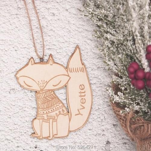 Personalized Babys First Christmas Ornament ，Fox Woodland Ornament ，Custom Ornament Personalized with Name and Year