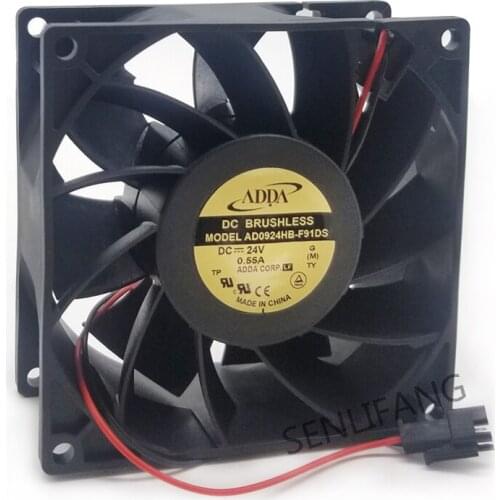 Genuine New AD0924HB-F91DS 9038 9CM 24V 0.55A Two Lines Cooling Fan