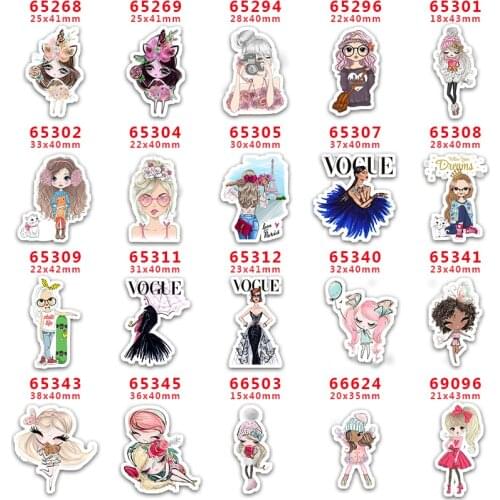 DIY Craft Supplies Sewing Accessories Cartoon Fairy Printed Planar Resins Mold 10 Pieces. PR-65268