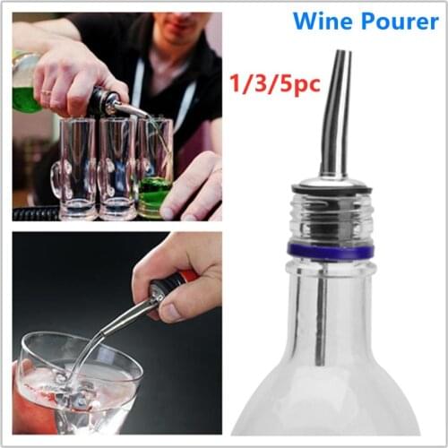 1/3/5/10Pcs Stainless Steel Wine Bottle Pourer Stopper Oil Bottle Pourer Stopper mini Wine Pourer Leak-proof Kitchen/pub Tools
