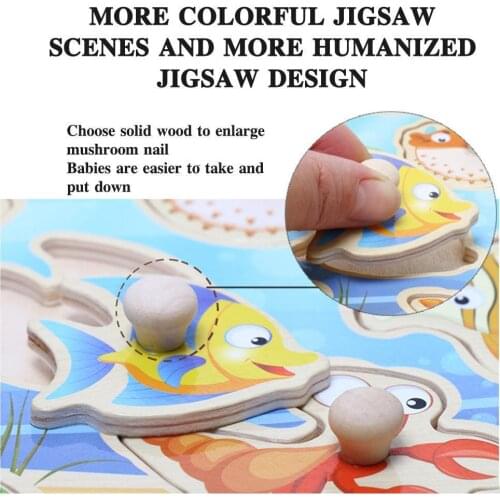 Brain Game Puzzles Toys Kids Educational Wooden Toy Puzzle Jigsaw Board Toys 2020 Wood Funny Numbers Animals Baby Learning F2C0