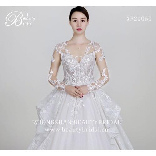 Wedding Dress 2021Vestidos de Noiva XF20060 Lace UPSatin Beading Vestido de Ball Gown Noiva Casamento Spaghetti Straps Mermaid