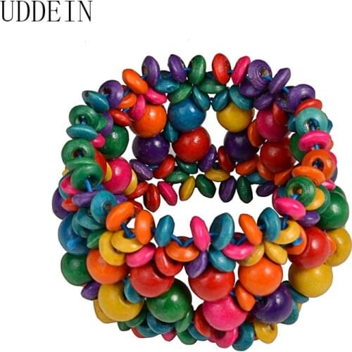 UDDEIN New Arrival Vintage bracelet for women bohemian one direction strand bracelets multi layer wood statement bangle Jewelry