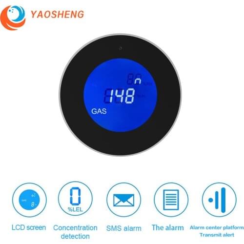 PA-210W WiFi Gas Detector Smart Natural Leakage Combustible LPG Gas Sensor LCD Display Alarm System Sensor For Home Kitchen