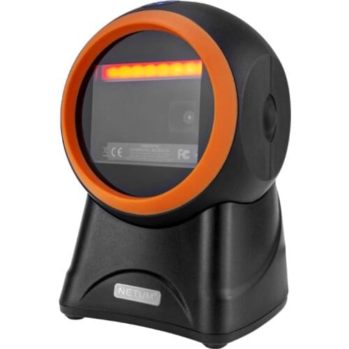 NT-2050 2D / QR Omnidirectional Barcode Scanner pdf417 AND NT-2030 1D Flatbed Desktop Bar code Reader for Store NETUM