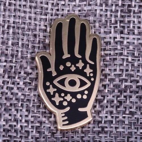 Hand Eye Hamsa Pin Badge