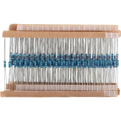 1280pcs/lot 64 values 1/4W 1% Metal Film Resistor Assortment Kit Set 1R-10mR