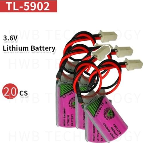 20pcs Original New For TADIRAN TL2150 TL-2150 1/2AA ER14250 14250 3.6V PLC Lithium Battery with KTS Plugs Free Shipping