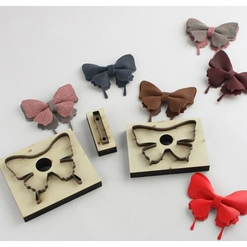 3Pc Butterfly Wooden Die Cutting Leather Mold Swallowtail Butterfly Cutting Mold
