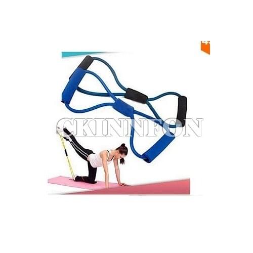 500pcs random color Resistance Training Bands Tube Workout Exercise for Yoga 8 Type Fashion Body Building Fitness Equipment Tool