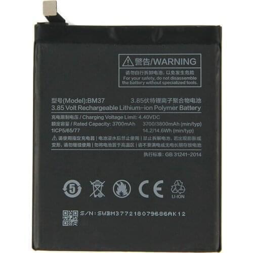 100% New Phone battery BM37 For Xiaomi Mi 5s Plus 3800mAh Cellphone replacement Battery with Repair Tools adhesive