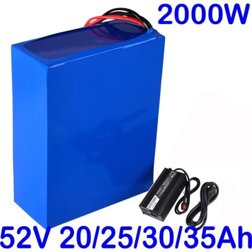 51.8V 52V 30AH Ebike Battery Pack 14S 52V 30AH 35AH Electric Bike Lithium Scooter Battery use LG cell for 48V 1000W 2000W Motor