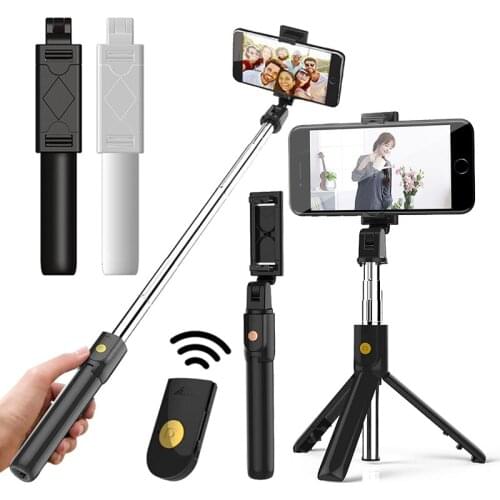 Cross-Border Bluetooth Selfie Stick with Tripod Detachable Remote Control 270° Portable Selfie Stick