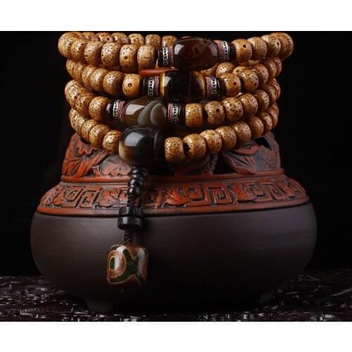 Old Seed Old Seeds Xingyue Bodhi Bracelet 108 Pieces Lunar January Original Seed Buddha Beaded Necklace Men and Women