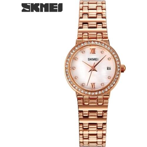 SKMEI 2021 Fashion Women Watches Ladies Top Brand Luxury Creative Steel Women Bracelet Watches Female Quartz Waterproof Watch