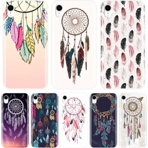 TPU Phone Case Silicone For iPhone 6 S 6S 7 8 X XR XS Max Dream Catcher Feather Soft Back Cover For Apple iPhone 6 S 6S 7 8 Plus