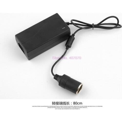 By DHL or Fedex 100pcs 60W Vehicle Power Converter 100V 240V AC to 12V DC Battery Adapter practical Car Cigarette Lighter Socket