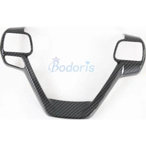 For Toyota Sienna 2015 2016 2017 2018 Carbon Fiber Color Interior Steering Wheel Panel Moulding Trim Sticker Car Accessories