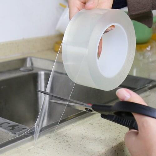 Nano Double Sided Tape Glue Gadget Kitchen Accessories Car Seam Transparent Tapes Traceless Reusable Waterproof Adhesive Sticker