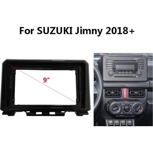 9 inch Car Radio Frame Kit For SUZUKI Jimny 2018+ Auto Stereo Dashboard Plastic Panel Fascia Mounting Bezel Faceplate