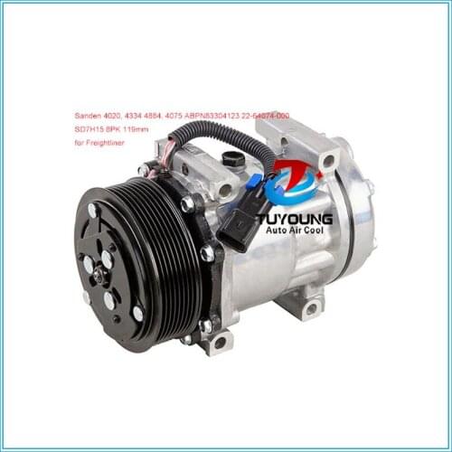 SD7H15HD AC Compressor for Freightliner Truck Heavy Duty SD 4020 4334 4352 4485 4818 4884 SK14818 Four Seasons 58784 ABPN833040