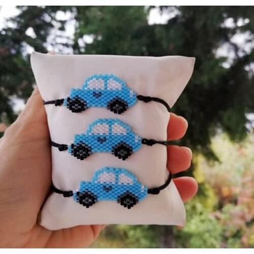 Pretty Bead MIYUKI Bracelets For Women Bohemian Lovely Blue Car Bracelet Girl Boy Gift
