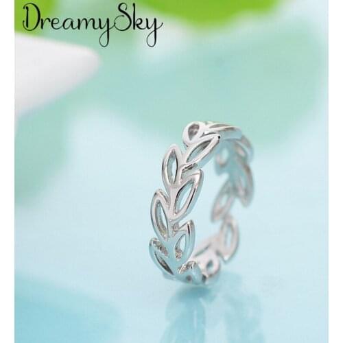 Hot Sale Charming Romantic Leaf Rings for Women Men Jewelry Adjustable Size Rings Christmas Gift Dropship 2021