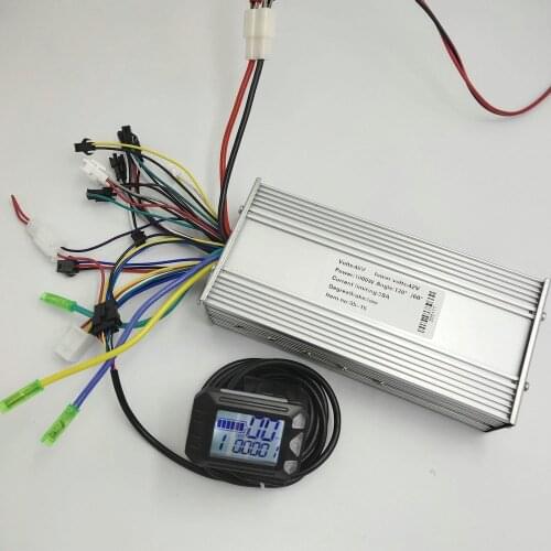Small size LCD display with thumb throttle shifter&controller 24v36v48v60v800w 1000w for electric scooter ebike MTB speedview