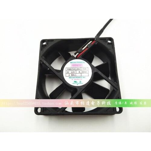 MECHATRONICS F8025X12B1 DC 12V 0.48A 80x80x25mm 3-Wire Server Cooling Fan