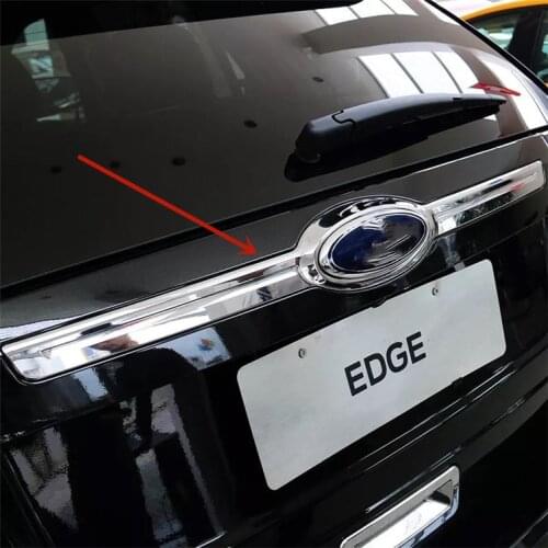 Rear Trunk Door Cover Tailgate Trim Sticker Chrome Tail Gate Molding Styling Strip For Ford EDGE 2009-2014