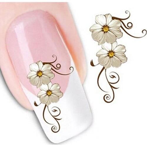 3D Nail Art Stickers Decals Adhesive Manicure Nail Art Tips Decoration DIY Nail Art Stickers Flower Transfer 3D Nail Stickers