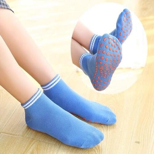 Children Non-slip Floor Socks Spring Autumn Kids Winter Socks Cotton Candy Color Socks for Boys Girl Socks Home Baby Kids Socks