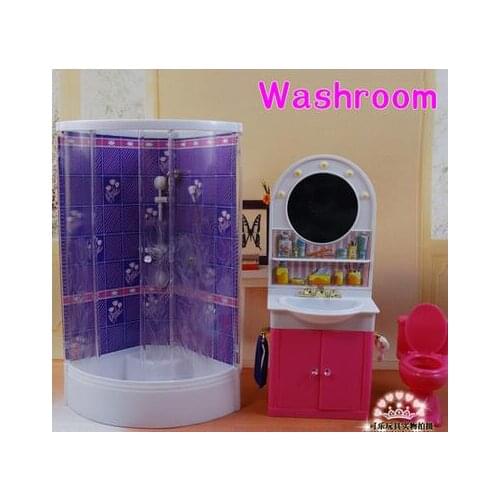 New 1/6 doll furniture set washroom set Girl birthday gift Play Set toys 30cm doll Furniture for barbie doll