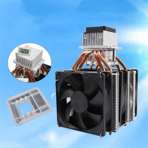 Homemade semiconductor refrigeration film refrigerator parts 12v home high power diy pet air conditioning refrigerator kit 80W