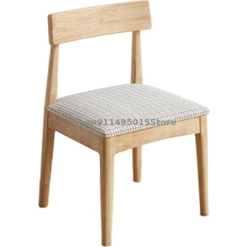 Nordic Simple Modern Solid Wood Dining Chair Dining Table Home Backrest Desk Chair Leisure Learning Computer Chair