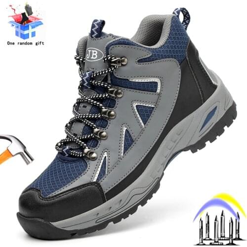 Work Outdoor Boot Mens Safety Shoes High quality Indestructible Steel Toe Cap Puncture-Proof Keep warm Outdoor Comfor Sneakers