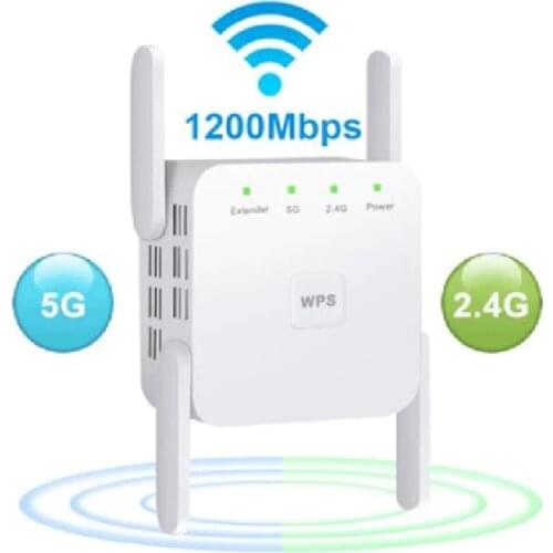 5G 1200Mbps Wifi Extender 2.4G Wireless Long Range Booster Wi-Fi Signal Amplifier Wi Fi Repeater