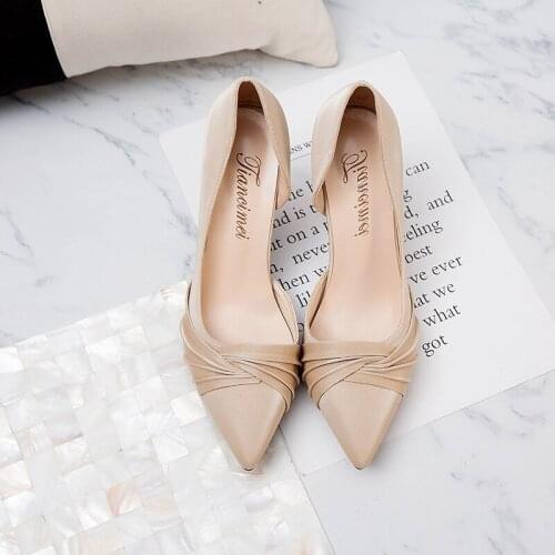 New fashion European and American winds are sexy Single shoes female High heels womens shoes Slim Professional woman U14-49