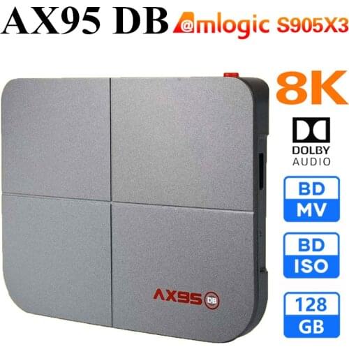 Amobsat AX95 DB Amlogic S905X3-B Smart Android 9.0 TV Box 4GB RAM 32GB 64GB 128GB ROM 4K HD Set top Box Dolby Blu-ray BD MV ISO