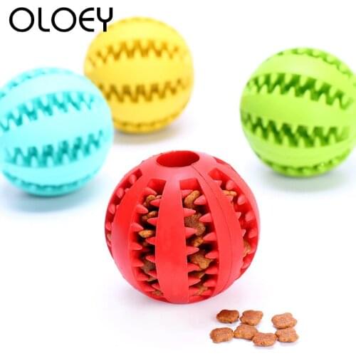 Funny Pet Dog Toys Ball Rubber Interactive Bite Resistant Elasticity Ball Dog Chew Toys For Dog Tooth Clean Balls Dog Toy