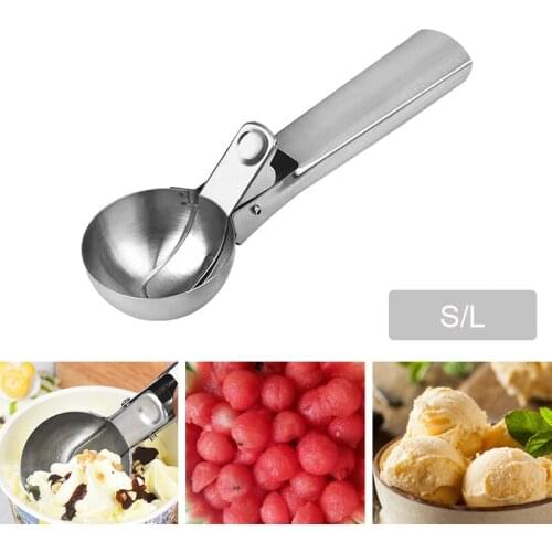 1pc Ice Cream Scoops Stacks Stainless Steel Ice Creams Spoon Fruit Watermelon Spoon Ice Ball Maker Kitchen Tools